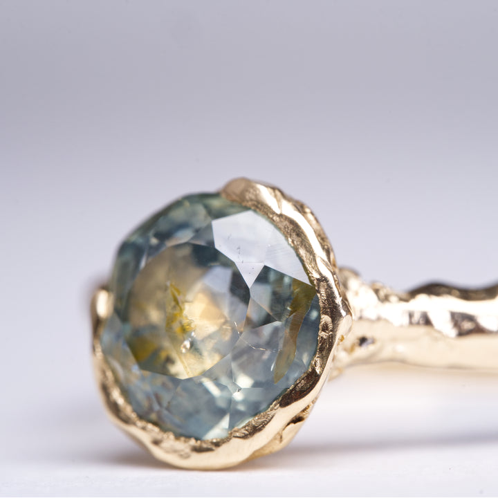 Blue Earth Solitaire Montana Sapphire Ring