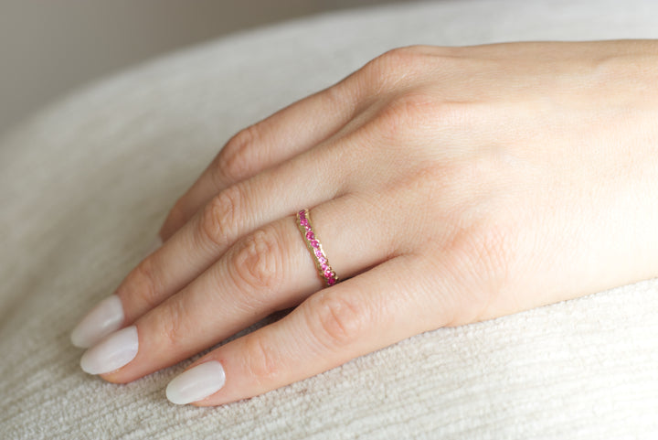 Ruby Seam Channel Ring