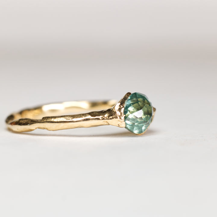 Aqua Blue Solitaire Montana Sapphire Ring